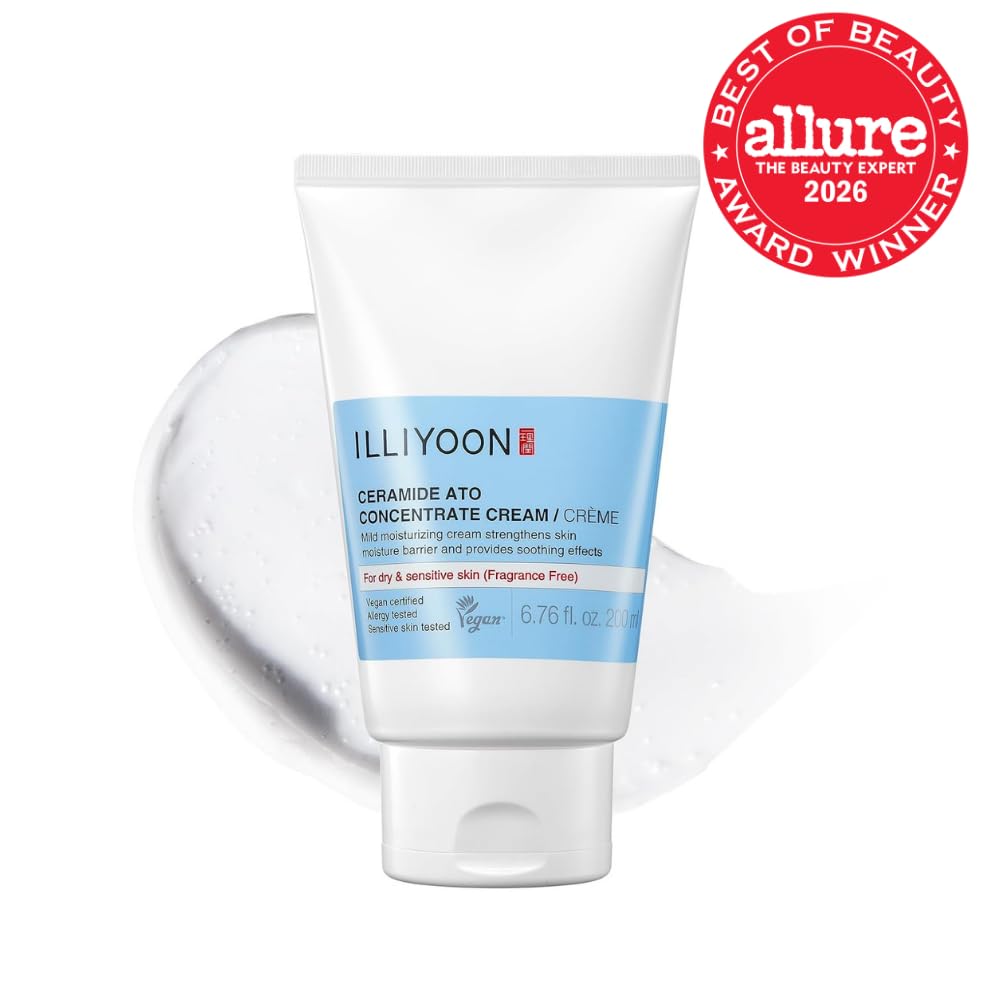 Illiyoon cream texture close-up demonstrating rich, hydrating consistency and fast absorption