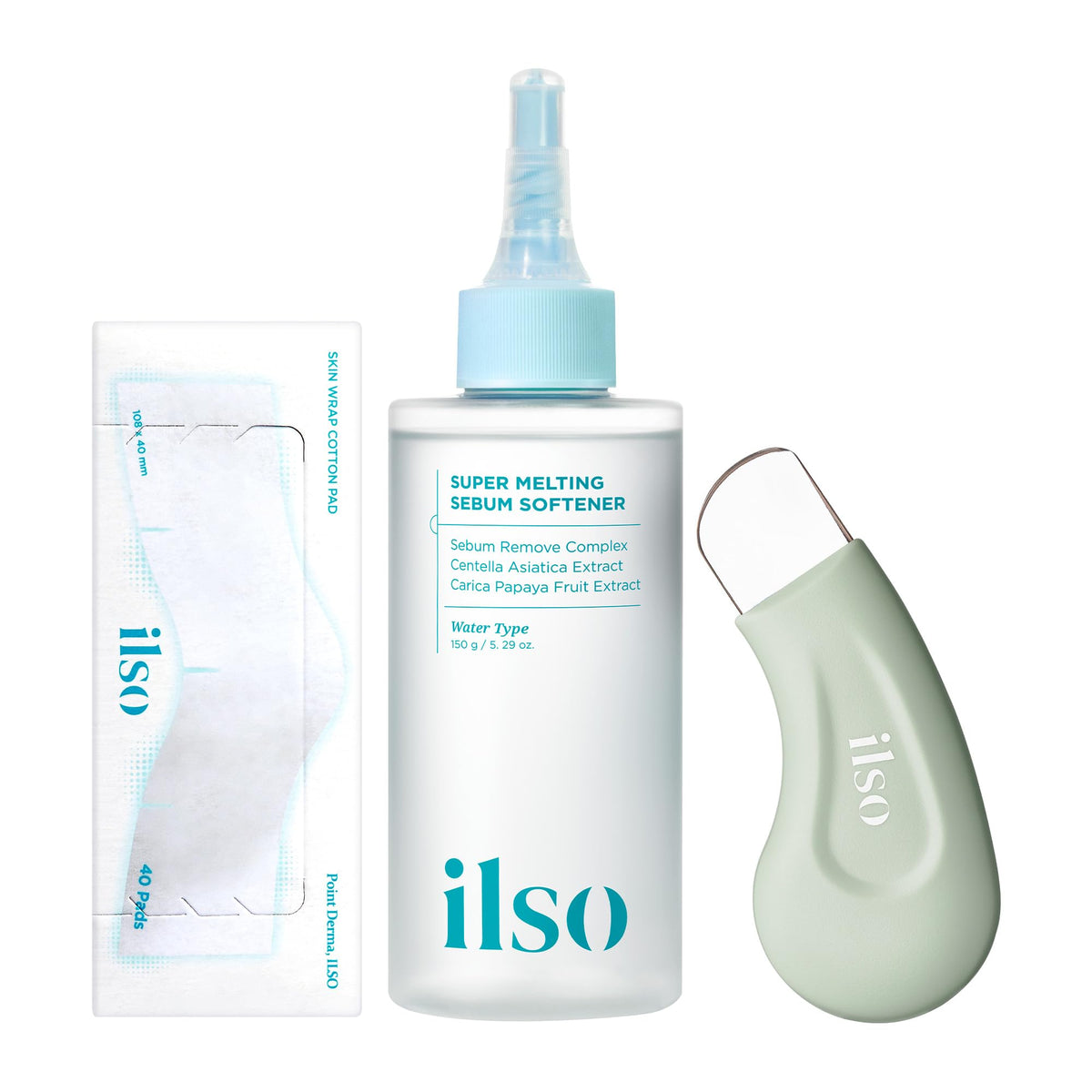 ilso bundle front packaging showing kit contents and easy routine benefit
