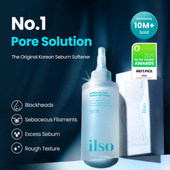 ilso sebum softener bottle close-up displaying texture and quick absorption
