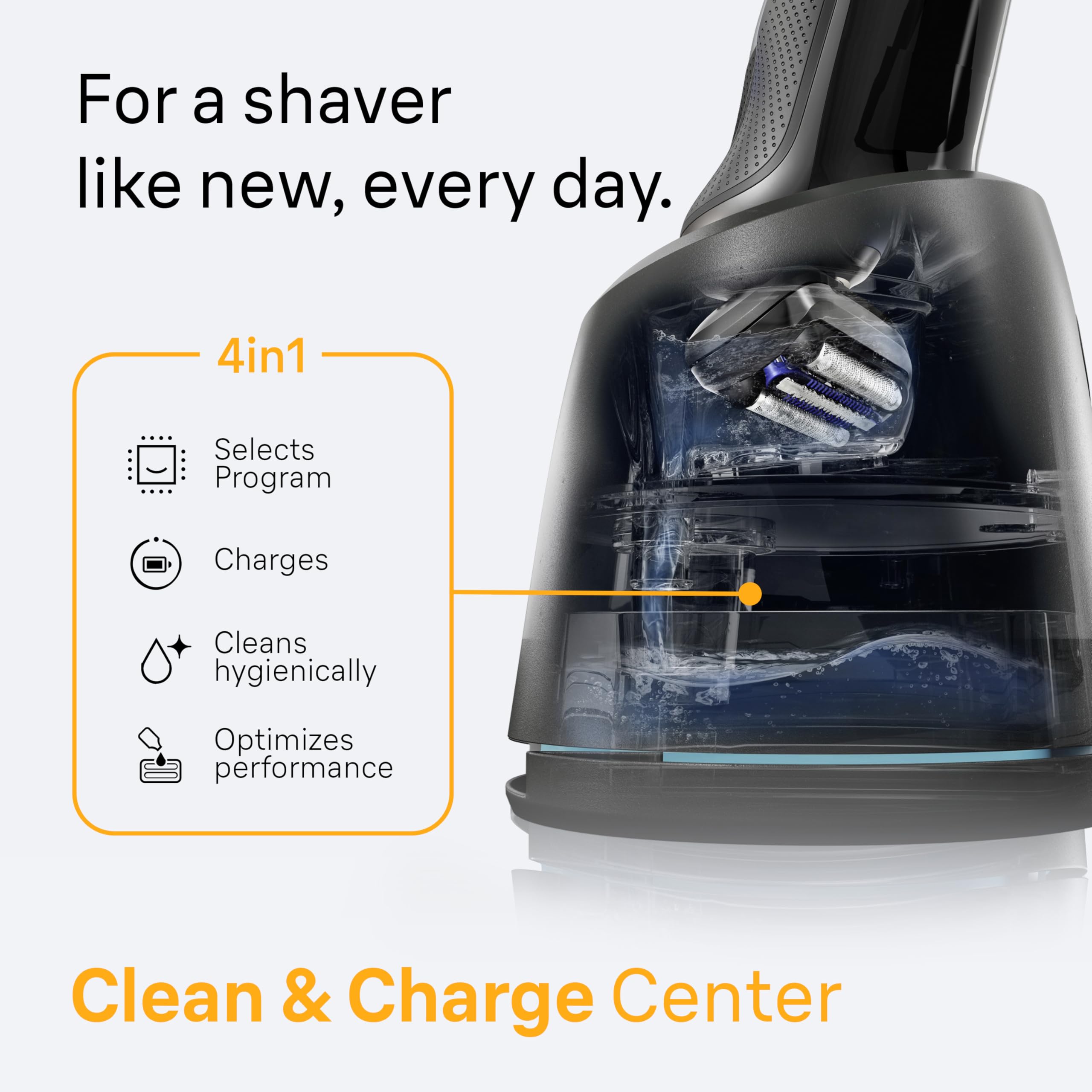 Braun Series 5 Electric Razor S5 5160cc — Men's 4-in-1 Foil Shaver with Clean & Charge, SkinGentle for Sensitive Skin