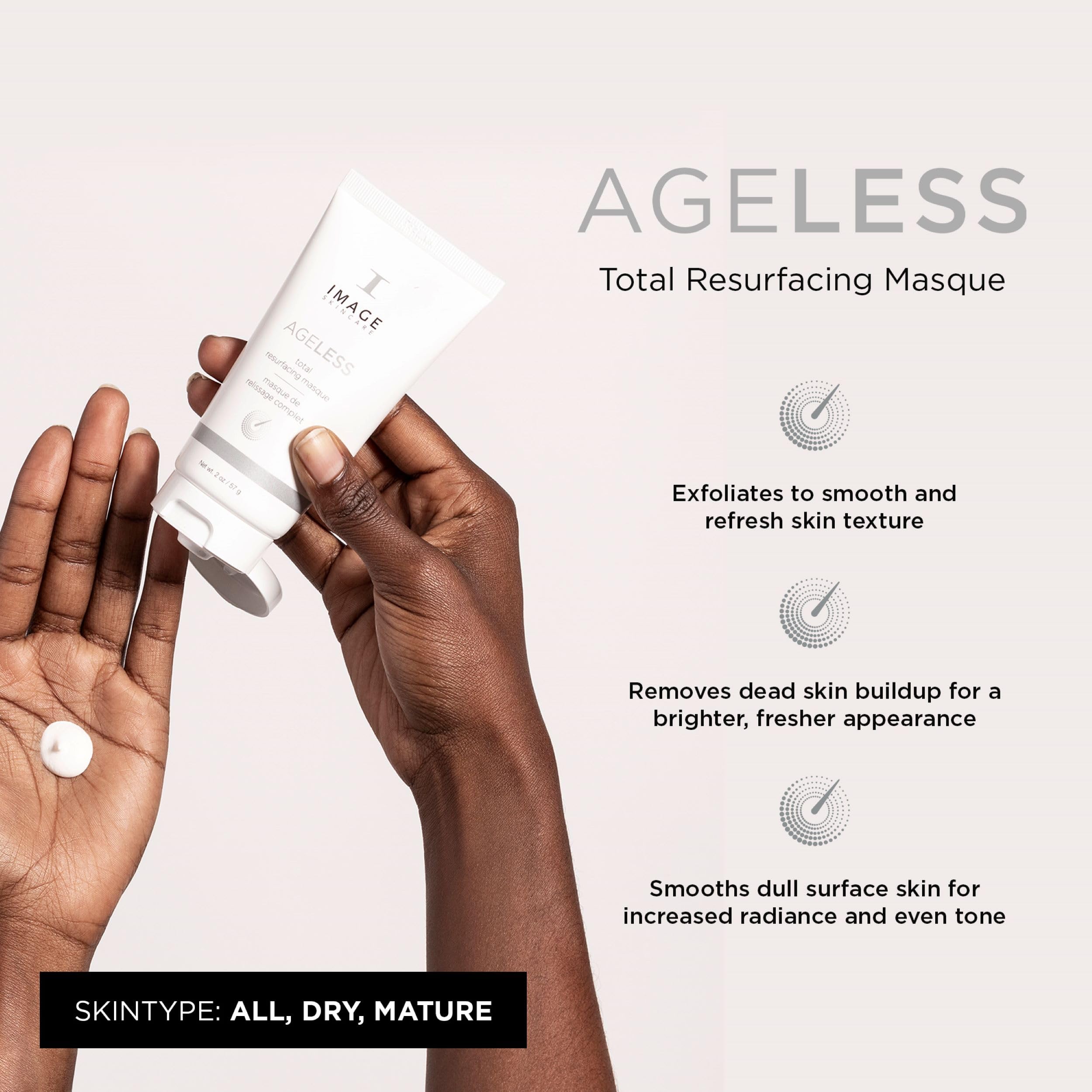 IMAGE Skincare close-up texture of masque showing creamy exfoliating consistency and spreadability