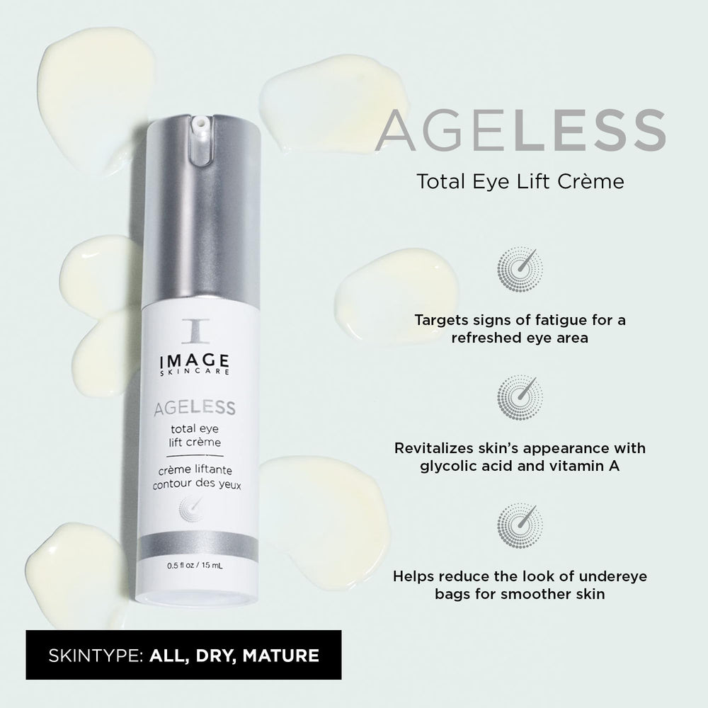 IMAGE Skincare AGELESS crème texture on hand highlighting smooth, lightweight consistency