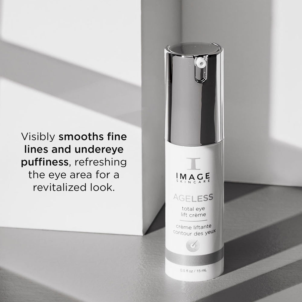 IMAGE Skincare AGELESS small amount on fingertip ready for precise eye-area application