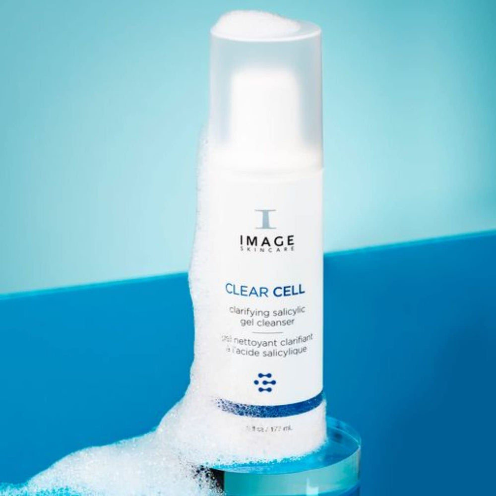 IMAGE Skincare on vanity with skincare items showing professional-grade routine