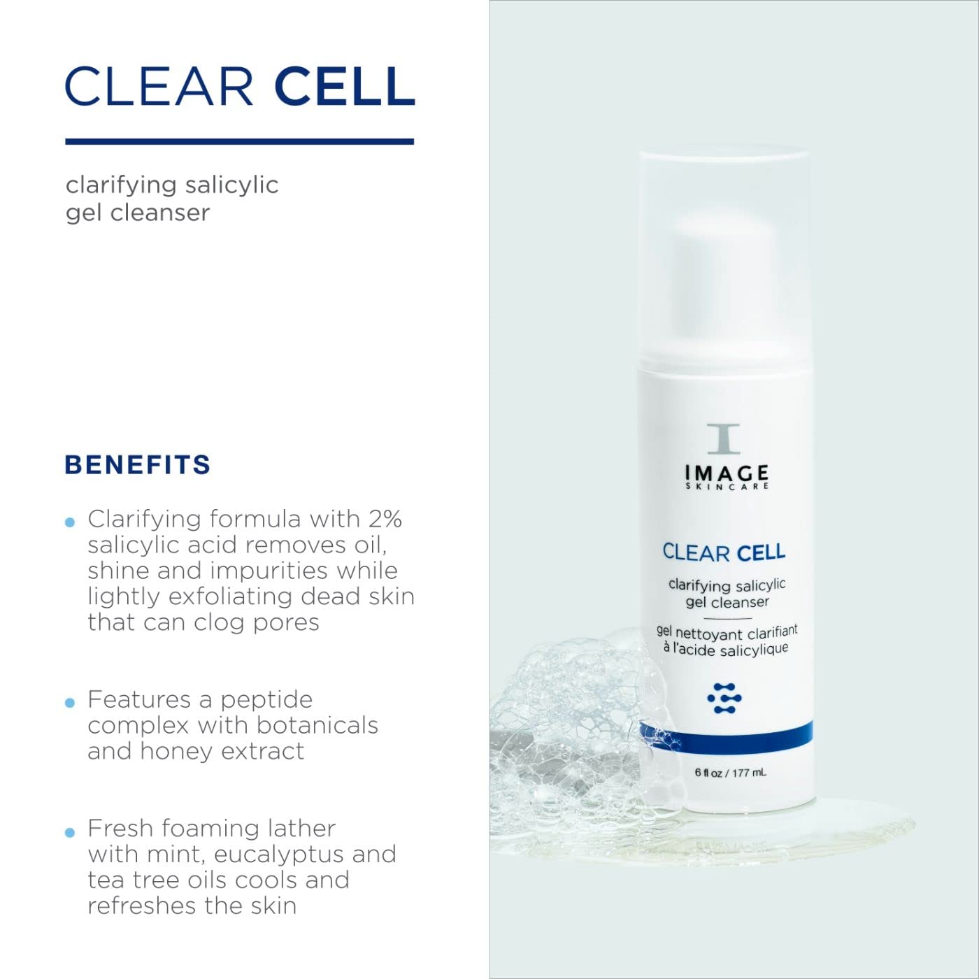 IMAGE Skincare pump close-up highlighting easy dispensing and hygienic use