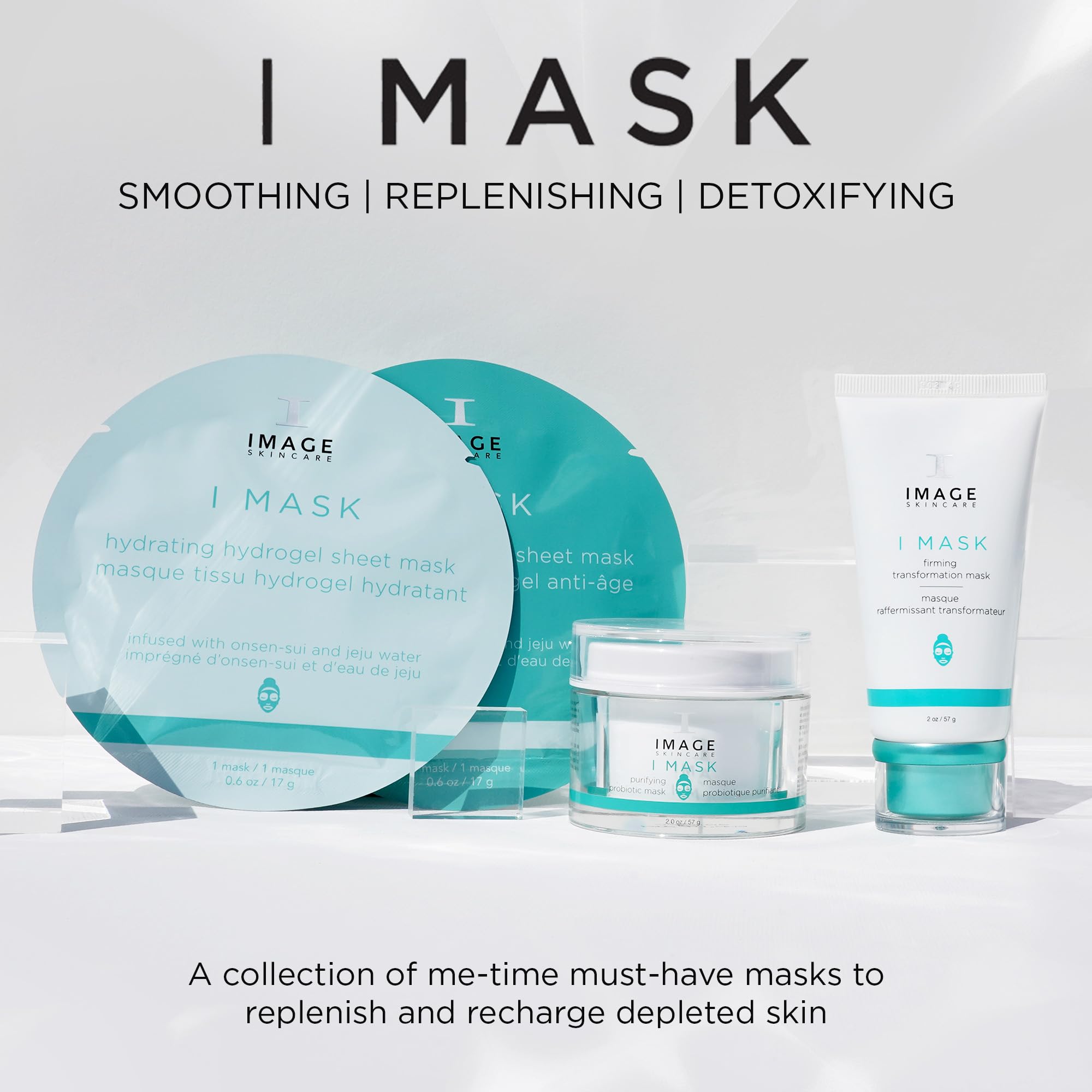 IMAGE Skincare masks next to towel and candles in bathroom, spa-like rejuvenation