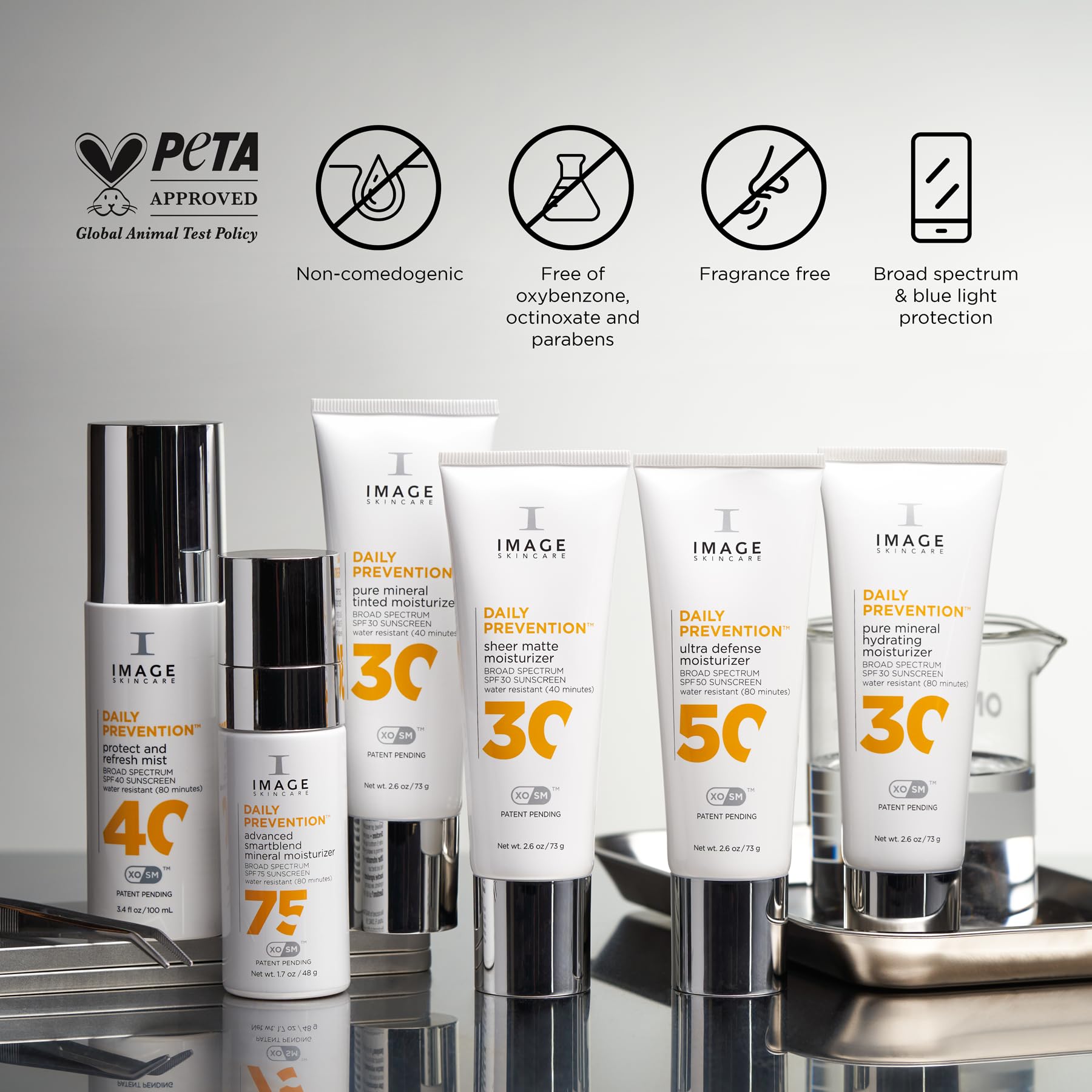 IMAGE Skincare swiped on model's cheek demonstrating natural luminous finish benefit
