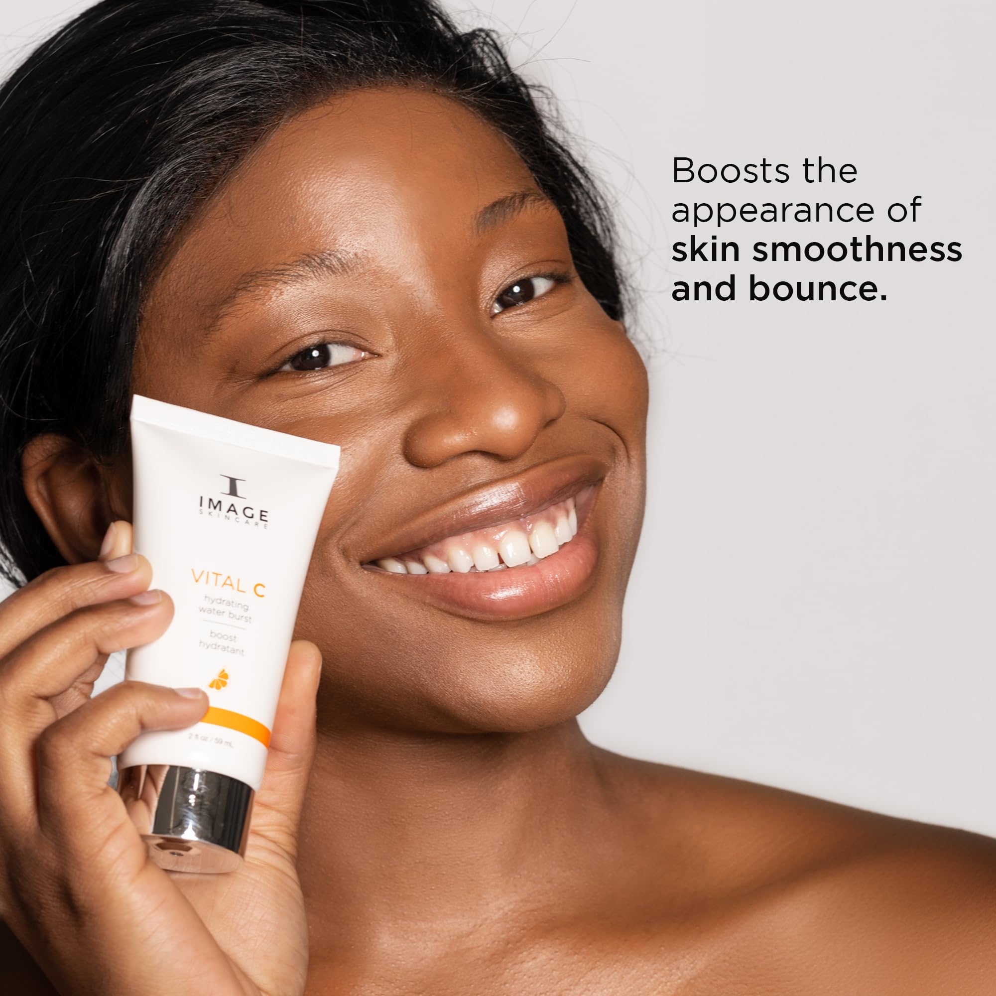 IMAGE Skincare gel turning into droplets on skin for instant hydration
