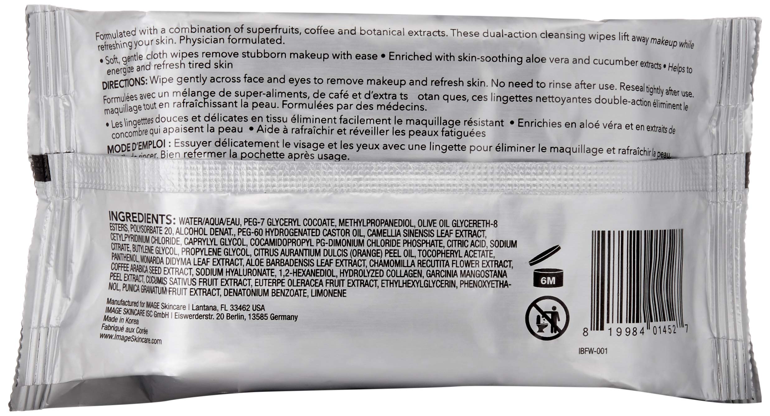 IMAGE Skincare close-up texture of a moist wipe showing soft fibers