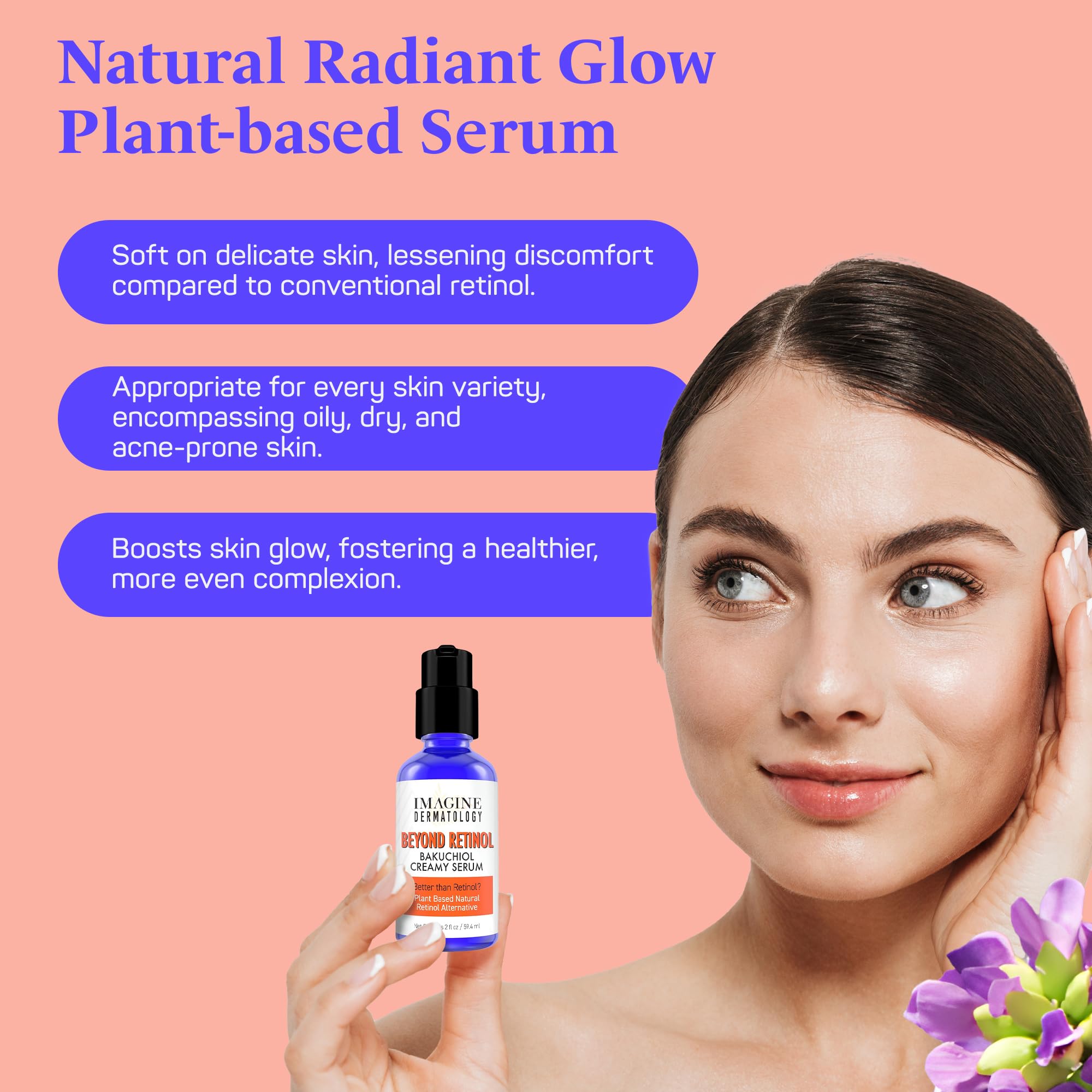 Imagine Dermatology application on face demonstration illustrating gentle layering benefit