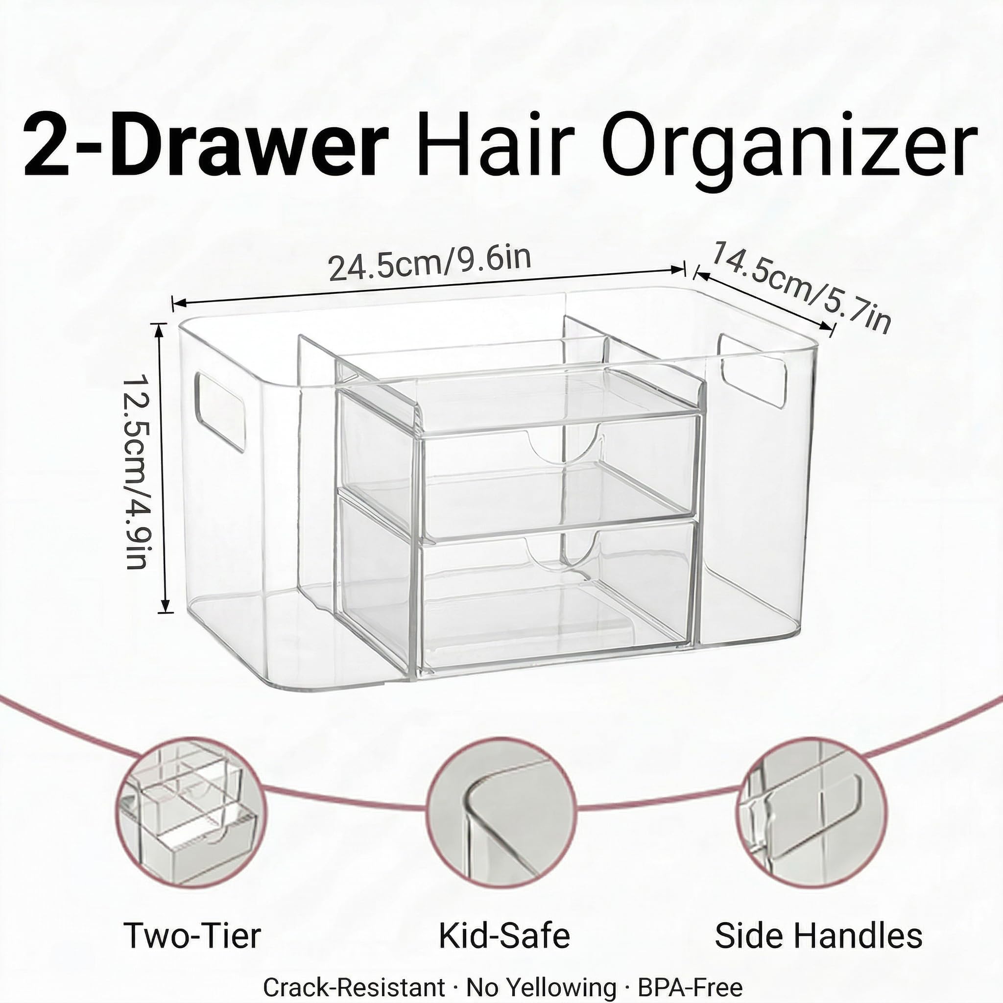 Imakmasion side profile displaying headbands stored neatly for compact, space-saving benefit