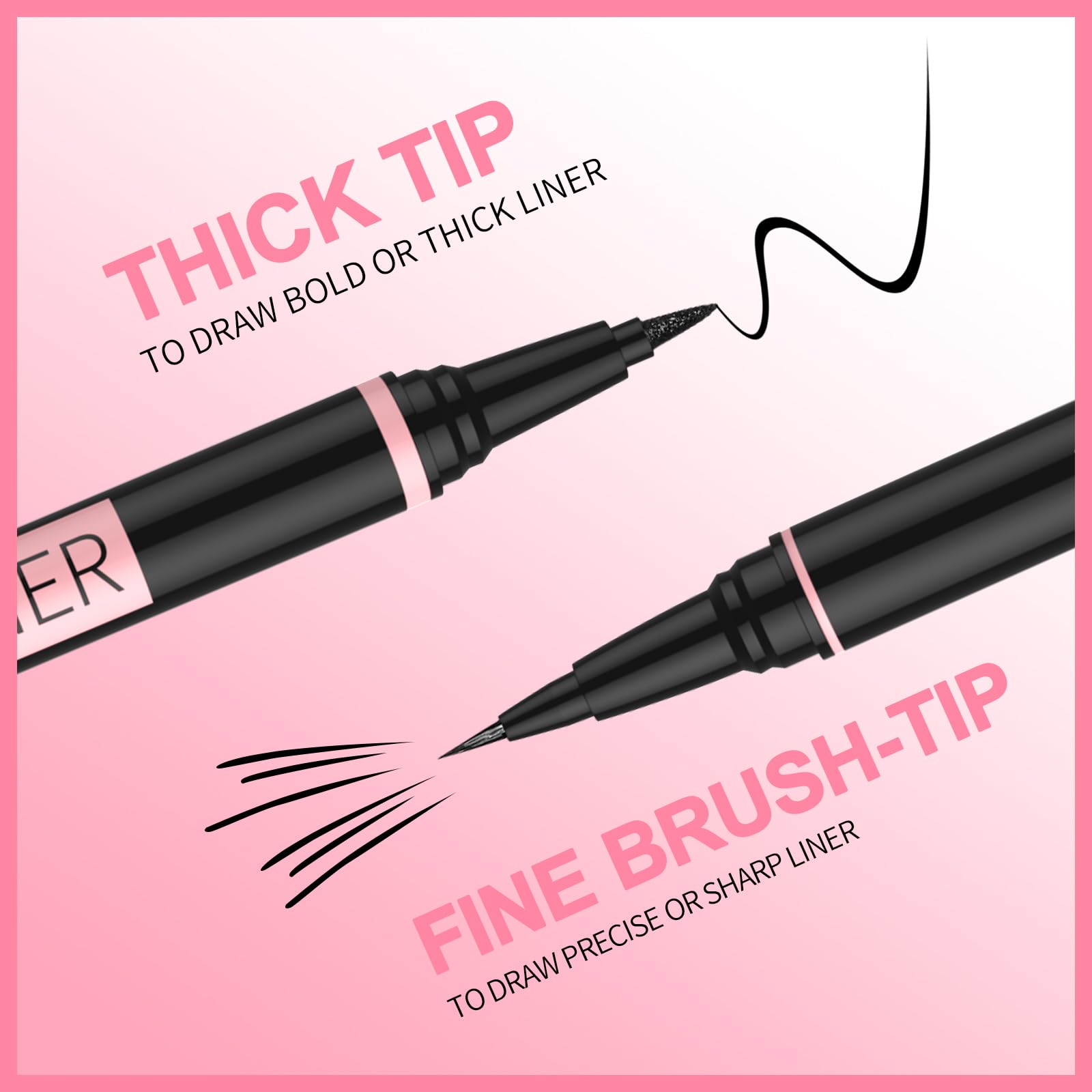 iMethod thick tip detail demonstrating fast filling and bold wing shaping