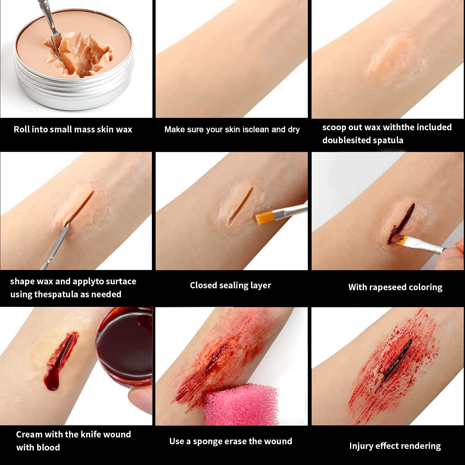 immetee stipple sponge texture close-up, creates realistic abrasions fast
