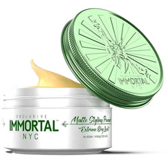 Immortal NYC close-up texture of clay wax adding volume and grip