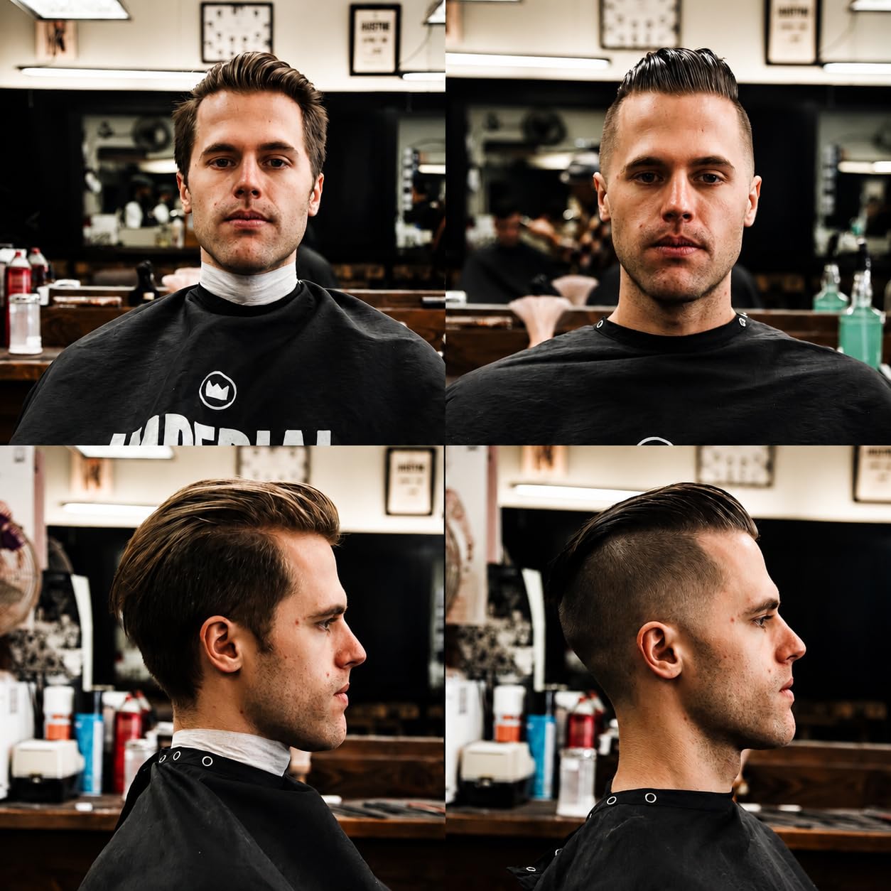 Imperial Barber Grade Classic Pomade beside a ruler illustrating compact 2 oz travel benefit