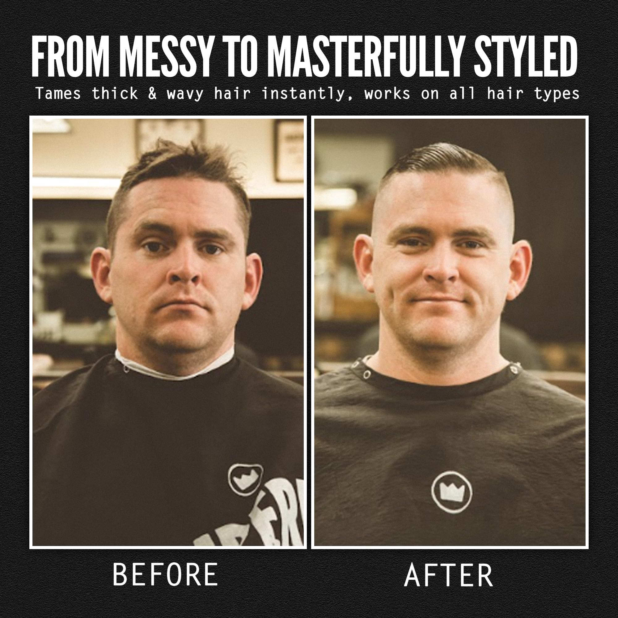 Imperial Barber Grade Fiber Pomade in salon lifestyle scene demonstrating versatility and professional use