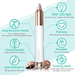 iMusthav close-up of 18K gold-plated head highlighting gentle glide benefit