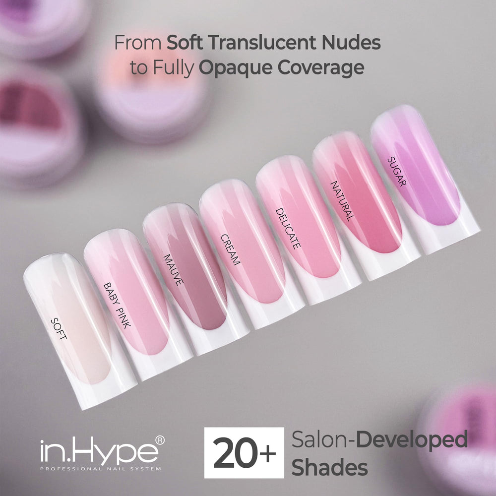 IN.HYPE product label close-up showing shade name and application details benefit