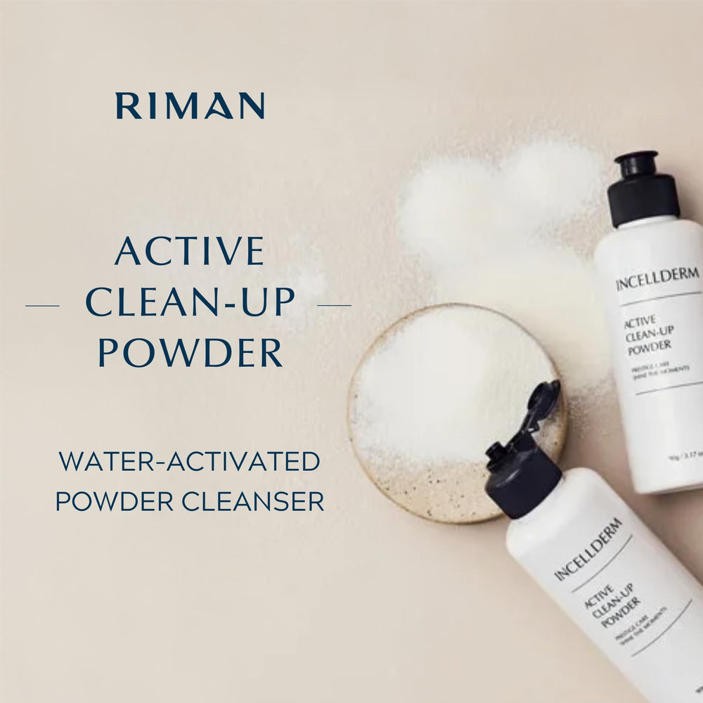 INCELLDERM powder in palm transforming to foam, gentle cleanse and customizable lather