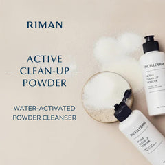 INCELLDERM powder in palm transforming to foam, gentle cleanse and customizable lather