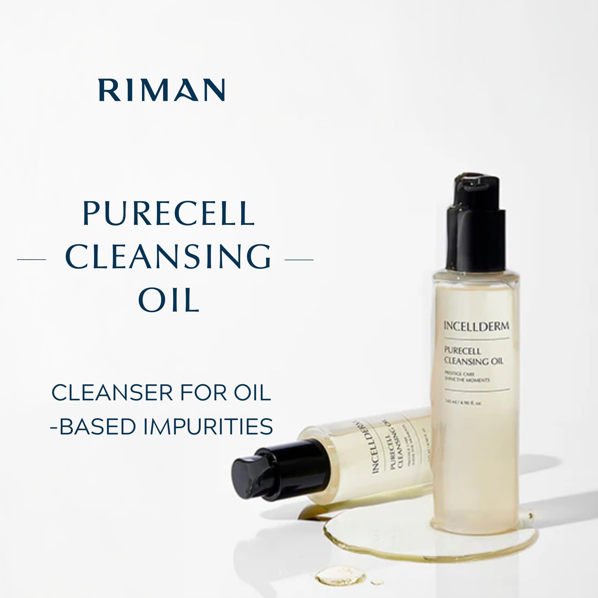 INCELLDERM pump dispense close-up illustrating easy, mess-free application benefit