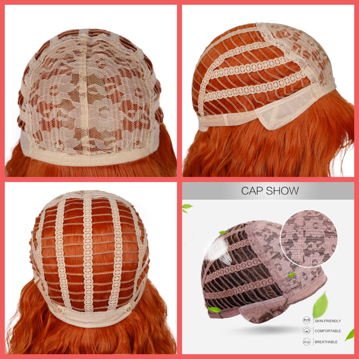 incohair shown on mannequin with measuring tape indicating scale benefit: fits most adult heads