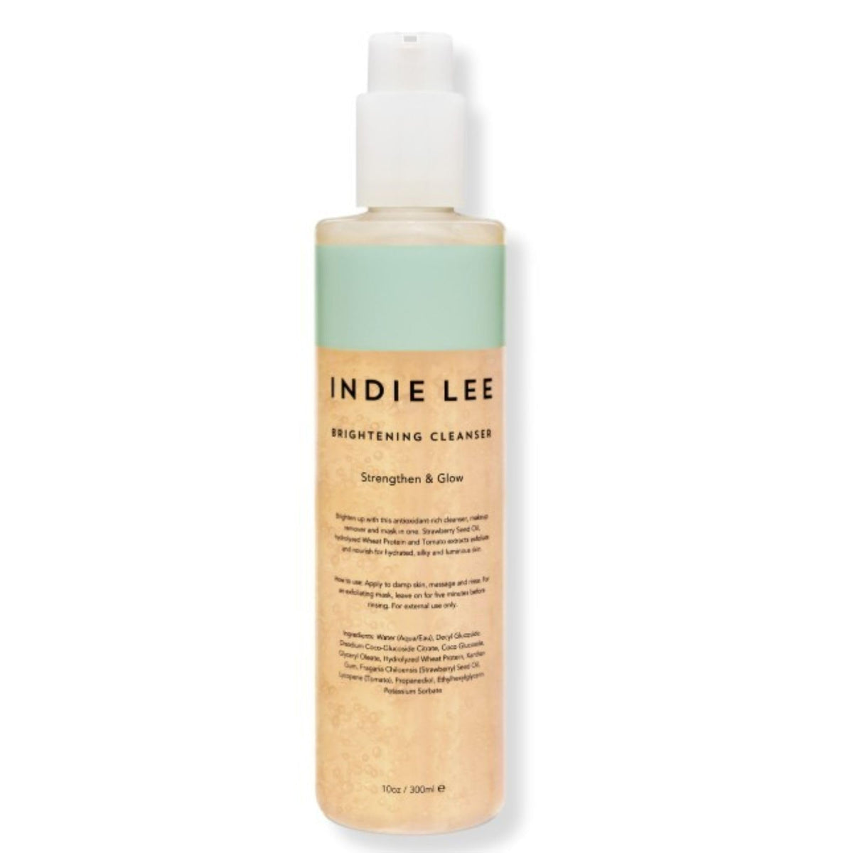 Indie Lee front bottle showing packaging and benefit of brightening