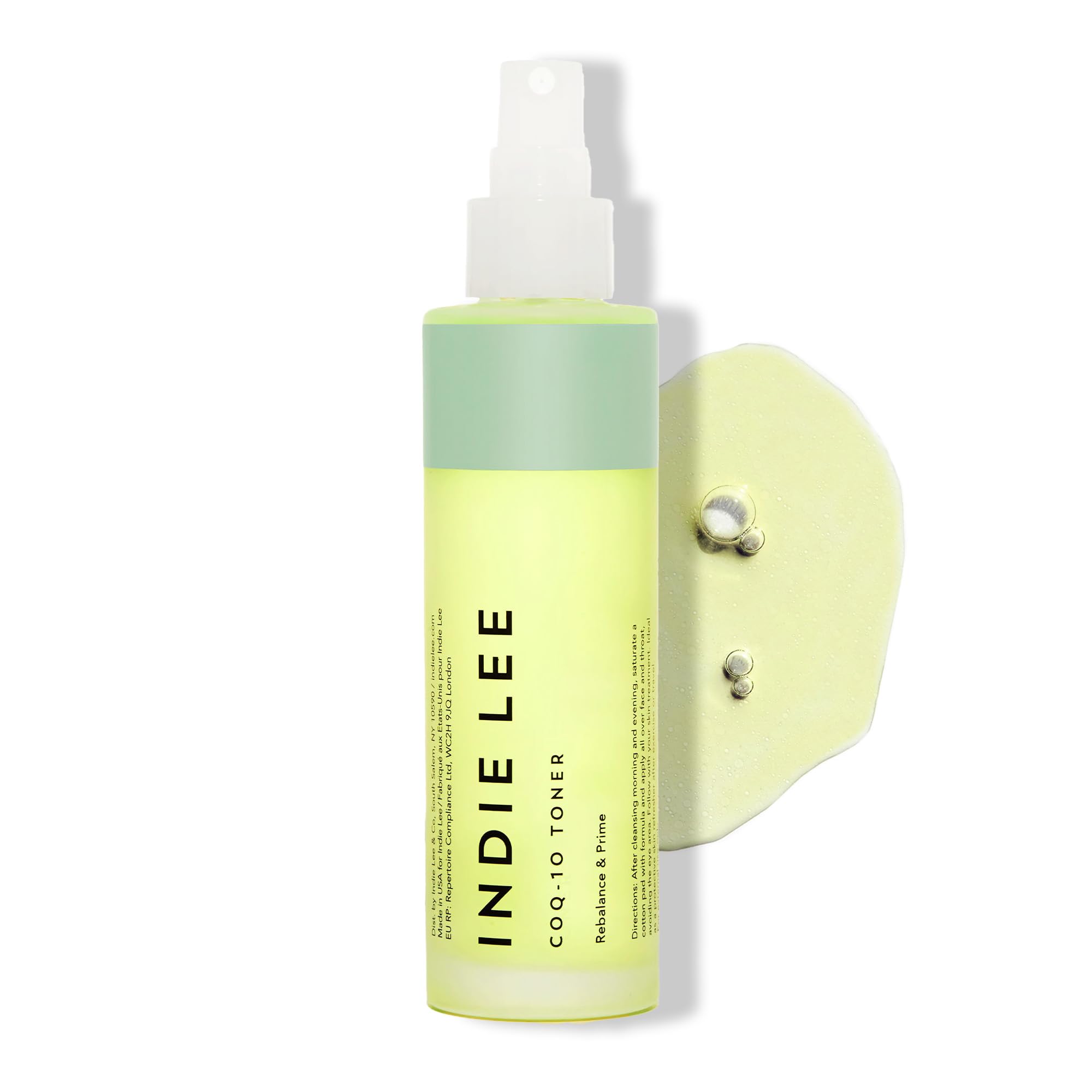 Indie Lee front bottle view showing clean packaging and benefit of hydration