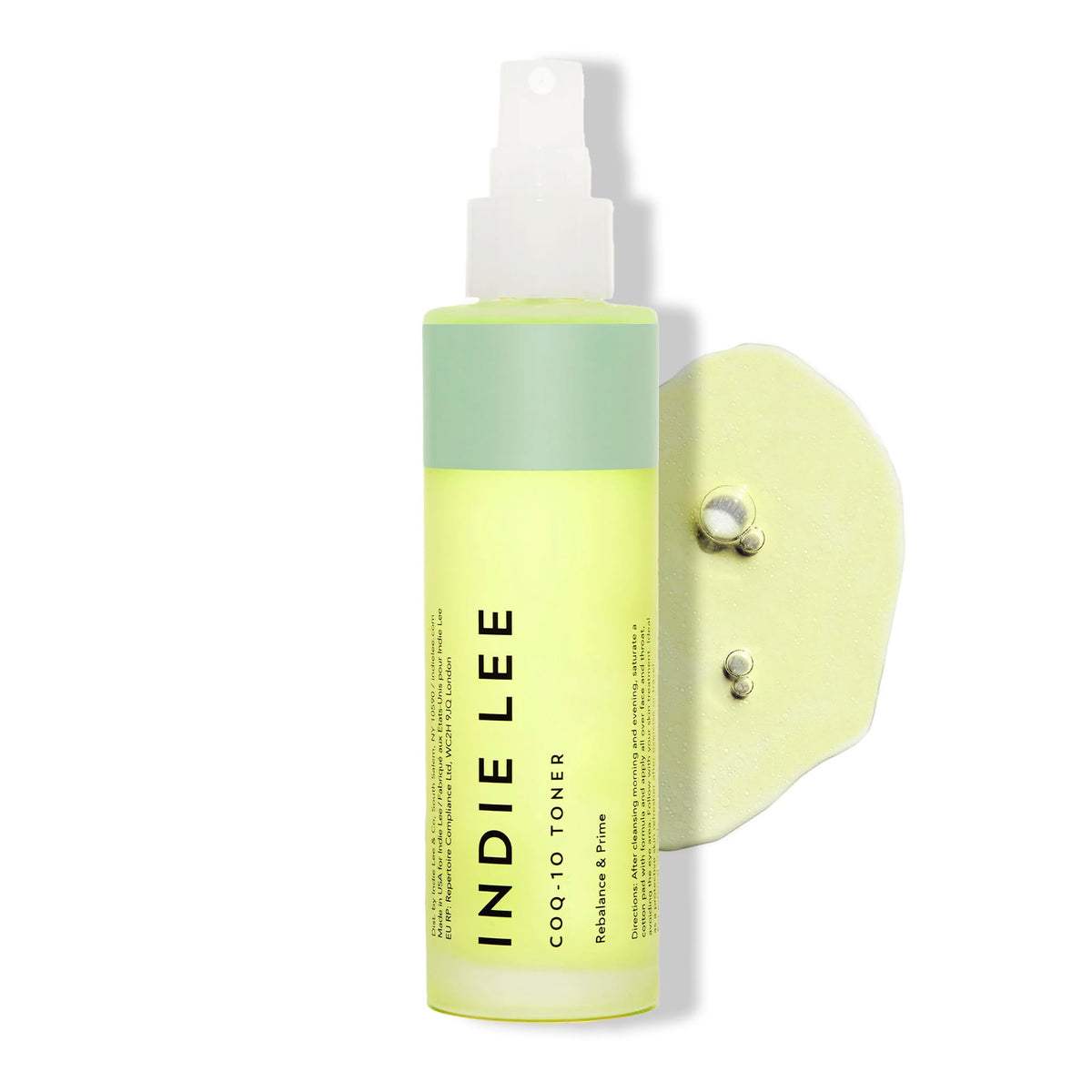 Indie Lee front bottle view showing clean packaging and benefit of hydration