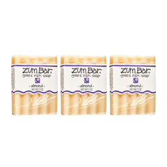 Indigo Wild Zum almond front packaging showing natural soap benefits