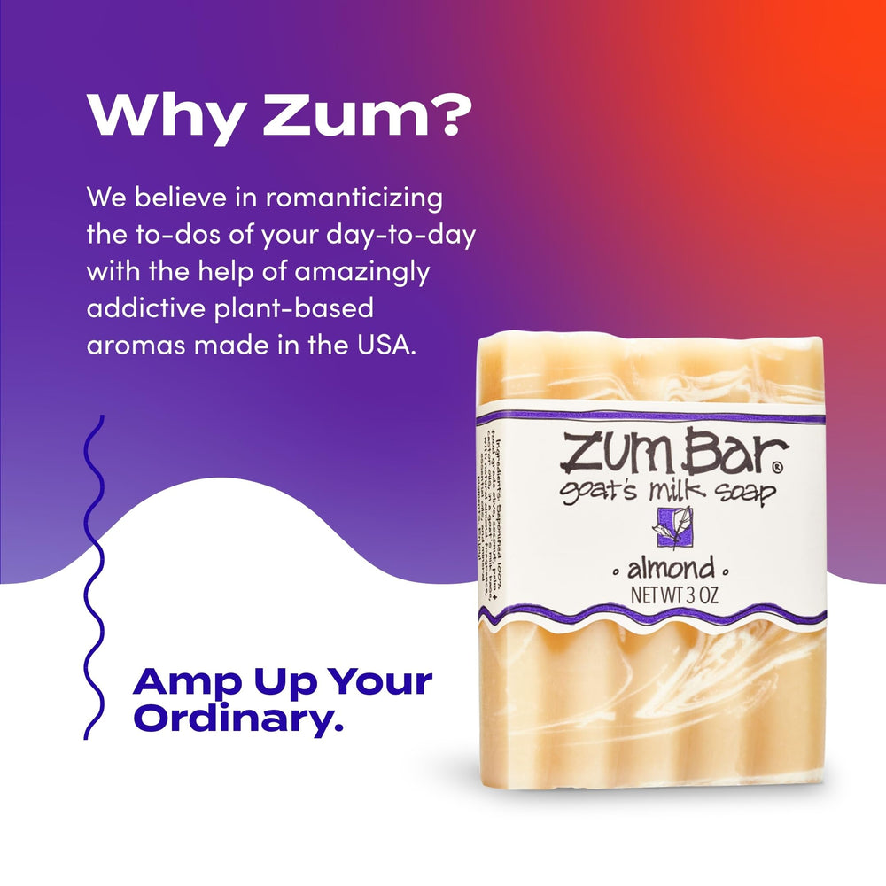 Indigo Wild Zum almond label and back image revealing ingredient list