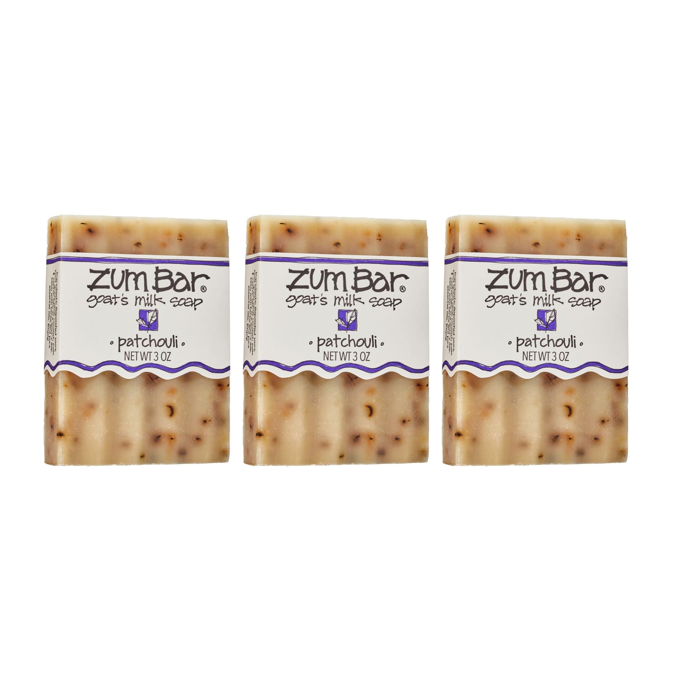 Indigo Wild Zum Bar front packaging showing the patchouli scent benefit