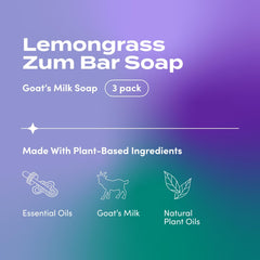Indigo Wild Zum lemongrass close-up texture of bar illustrating creamy lather