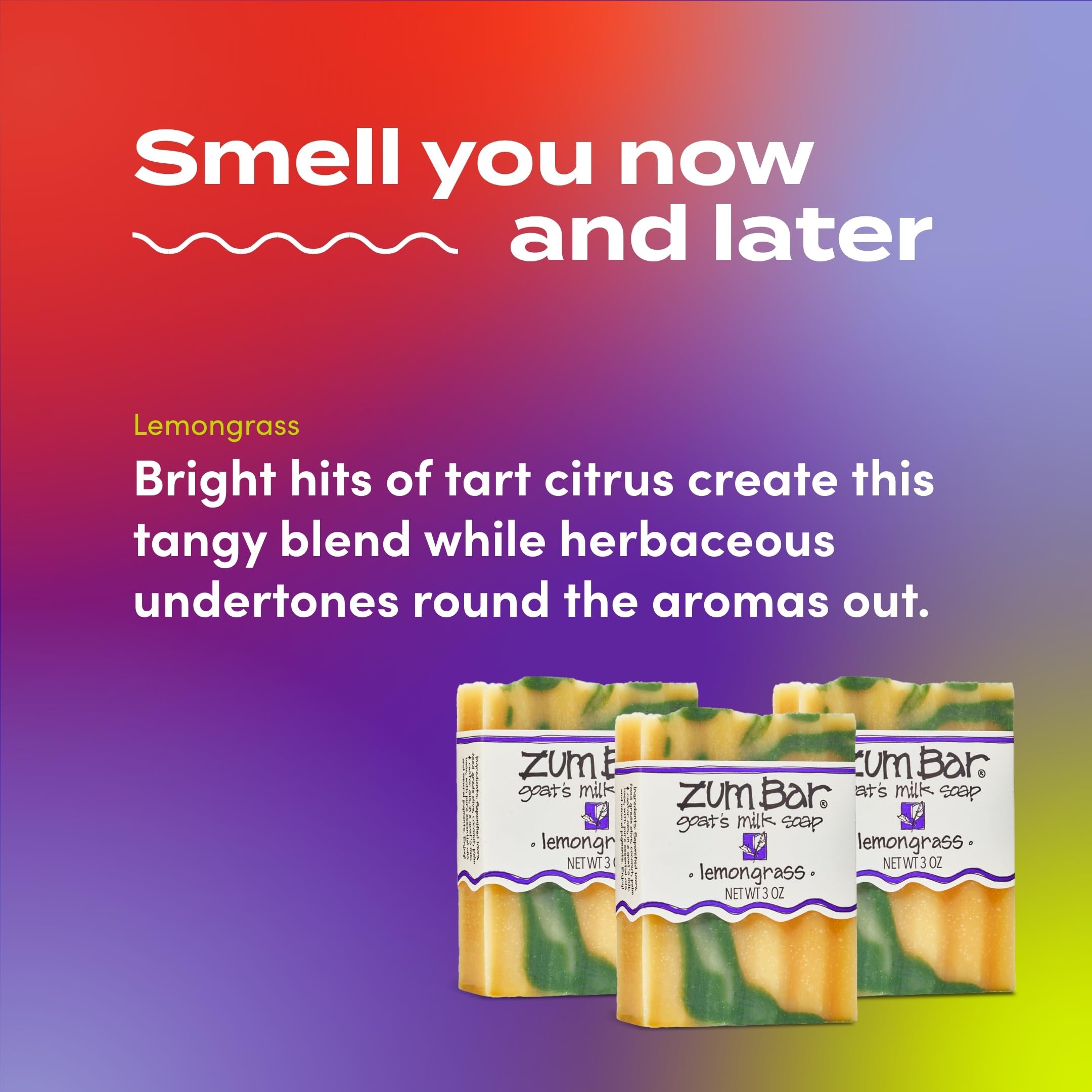 Indigo Wild Zum lemongrass side label with ingredient list and product clarity