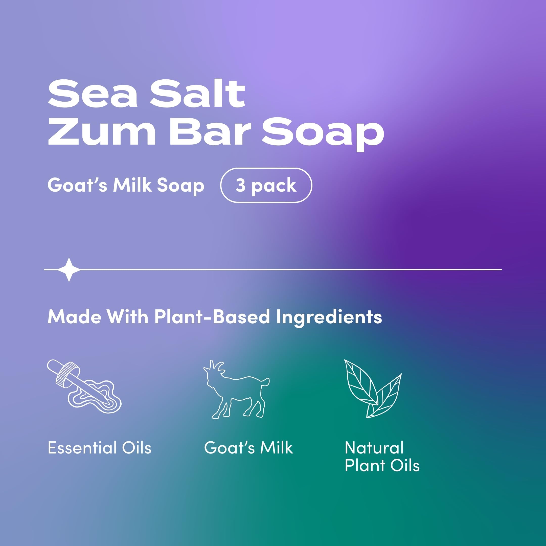 Close-up of Zum soap bar texture highlighting goat milk creaminess and gentle cleansing