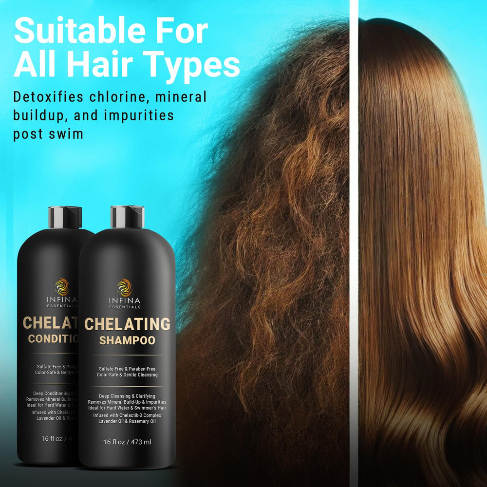 INFINA ESSENTIALS conditioner applied in hand showing conditioning slip and detangling benefit