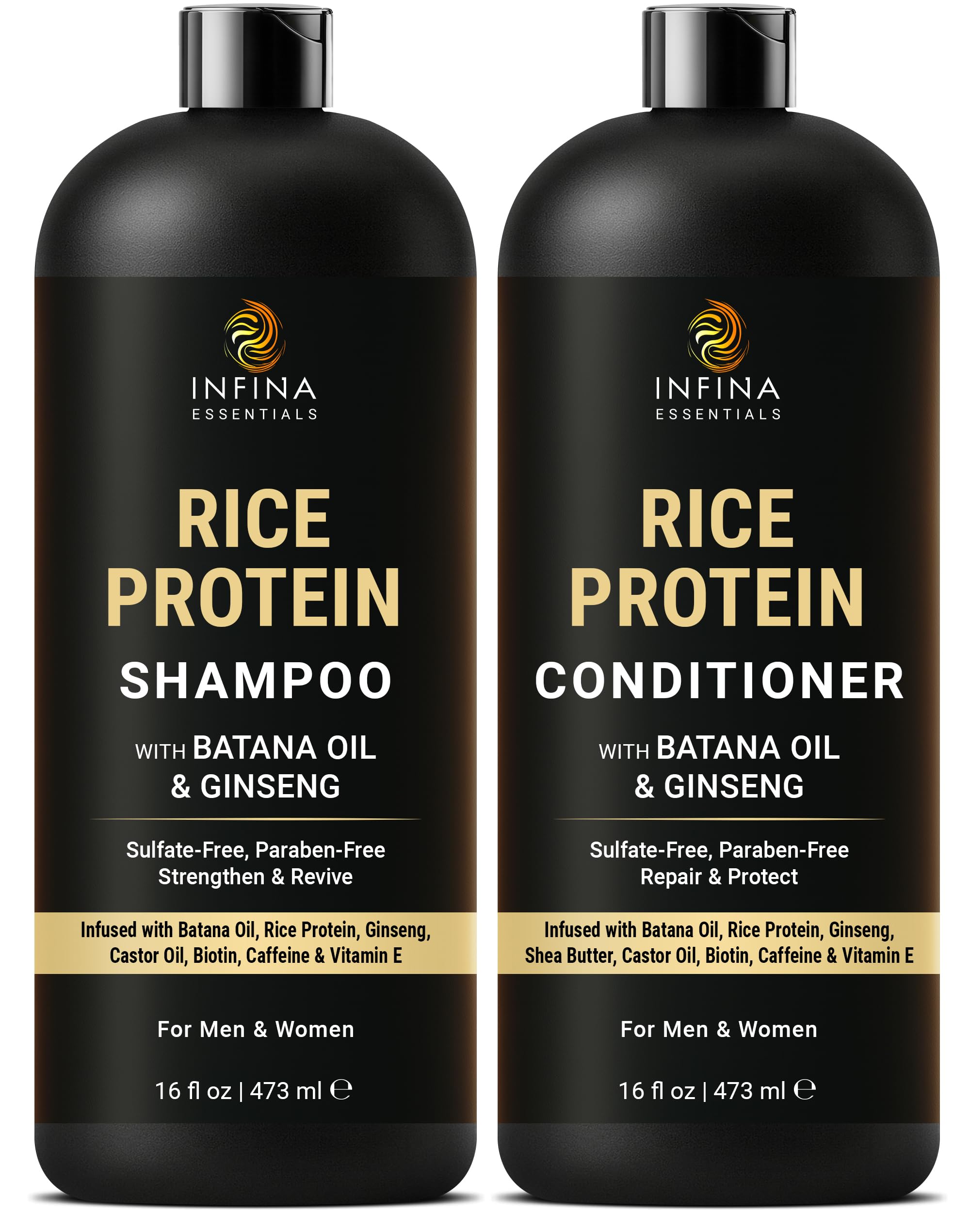 INFINA ESSENTIALS front packaging showing shampoo and conditioner for fuller hair