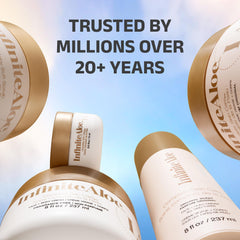 Applying InfiniteAloe cream to hand demonstrating fast absorption benefit