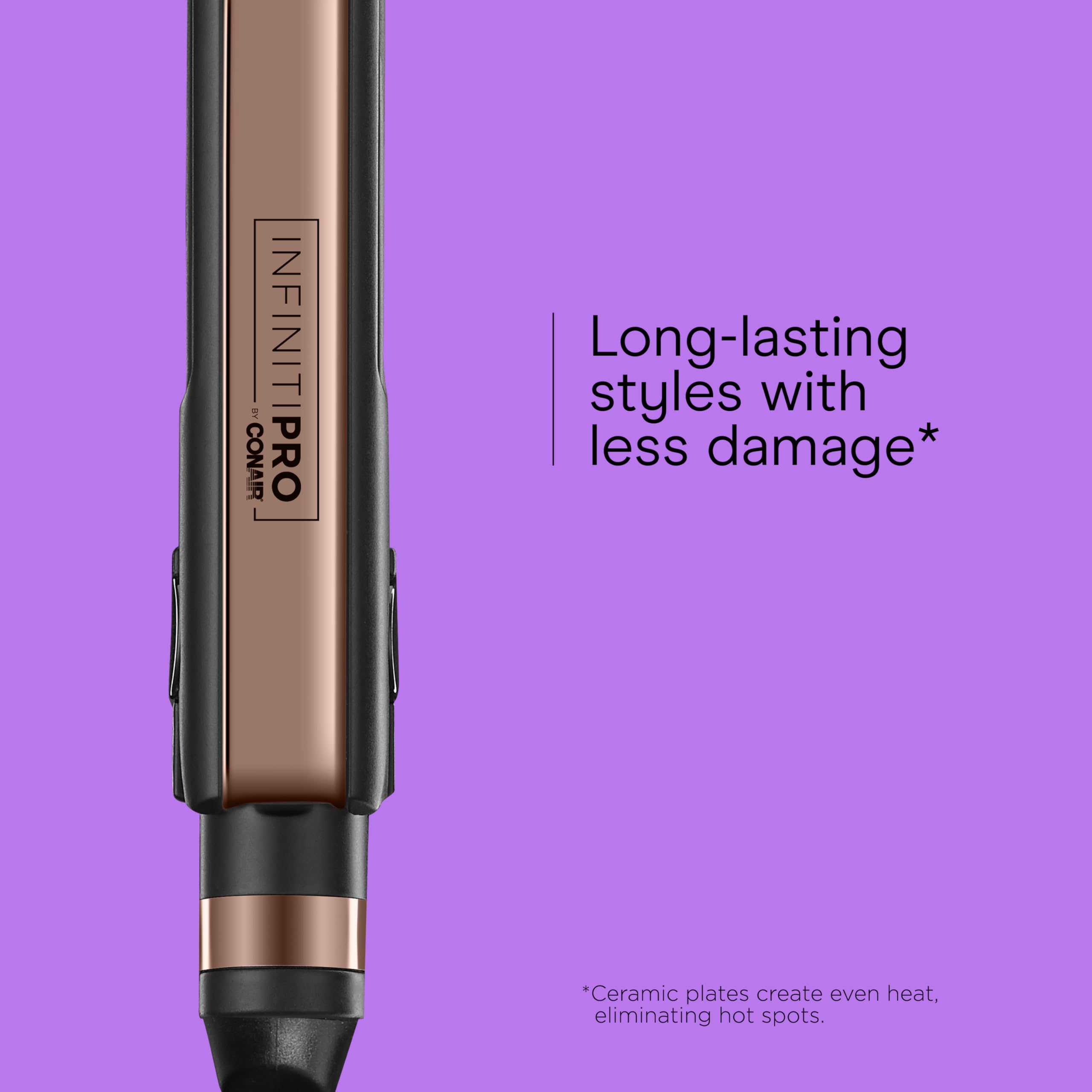 INFINITIPRO BY CONAIR temperature dial and digital settings, precise heat control
