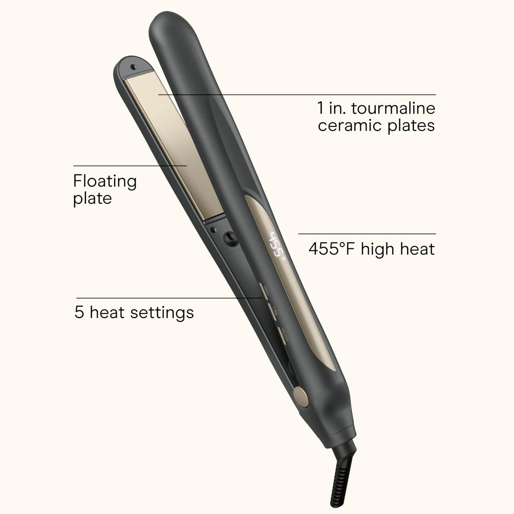 INFINITIPRO by Conair close-up of tourmaline ceramic plate reducing frizz and adding shine