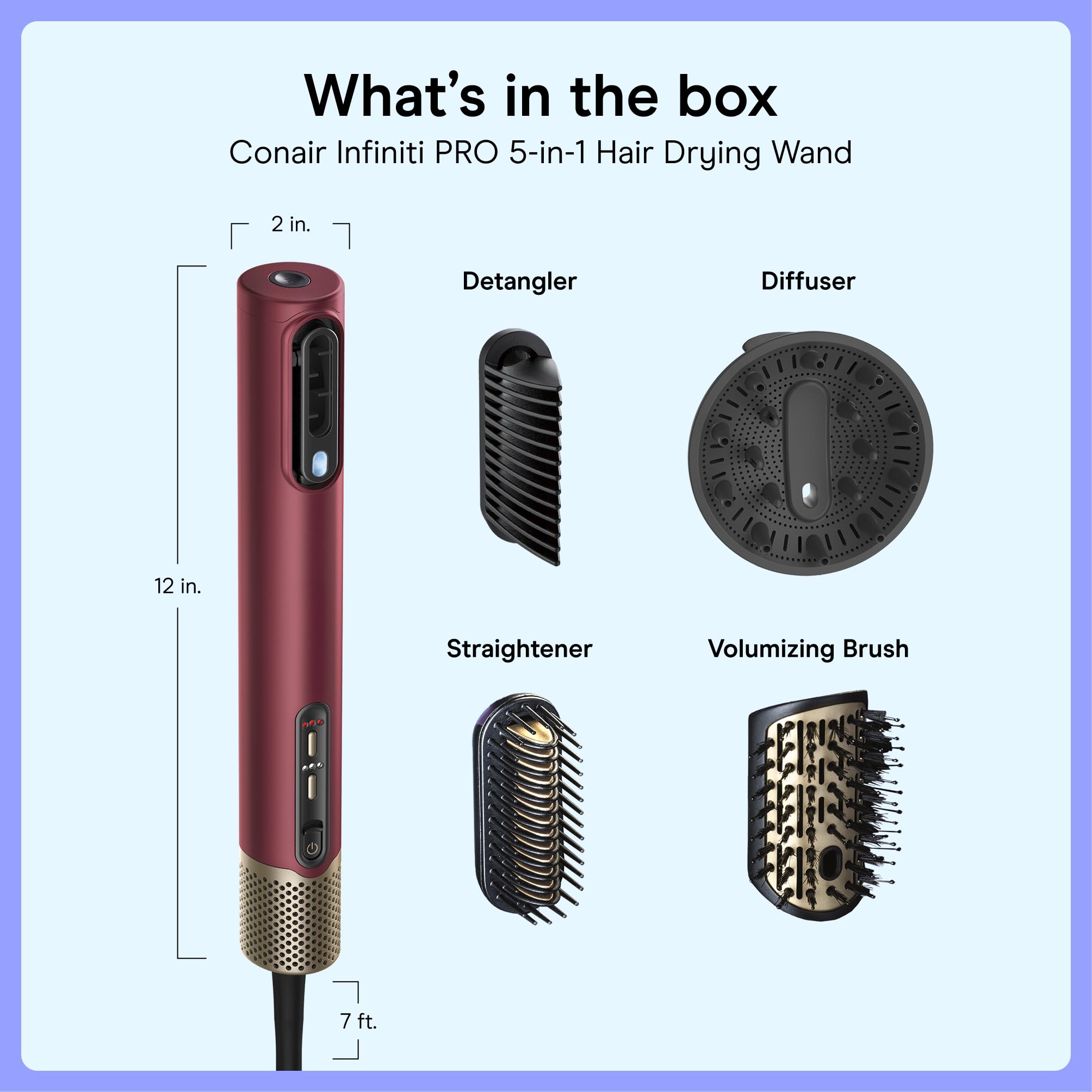 INFINITIPRO by Conair held in hand to show lightweight 1.2-lb ease