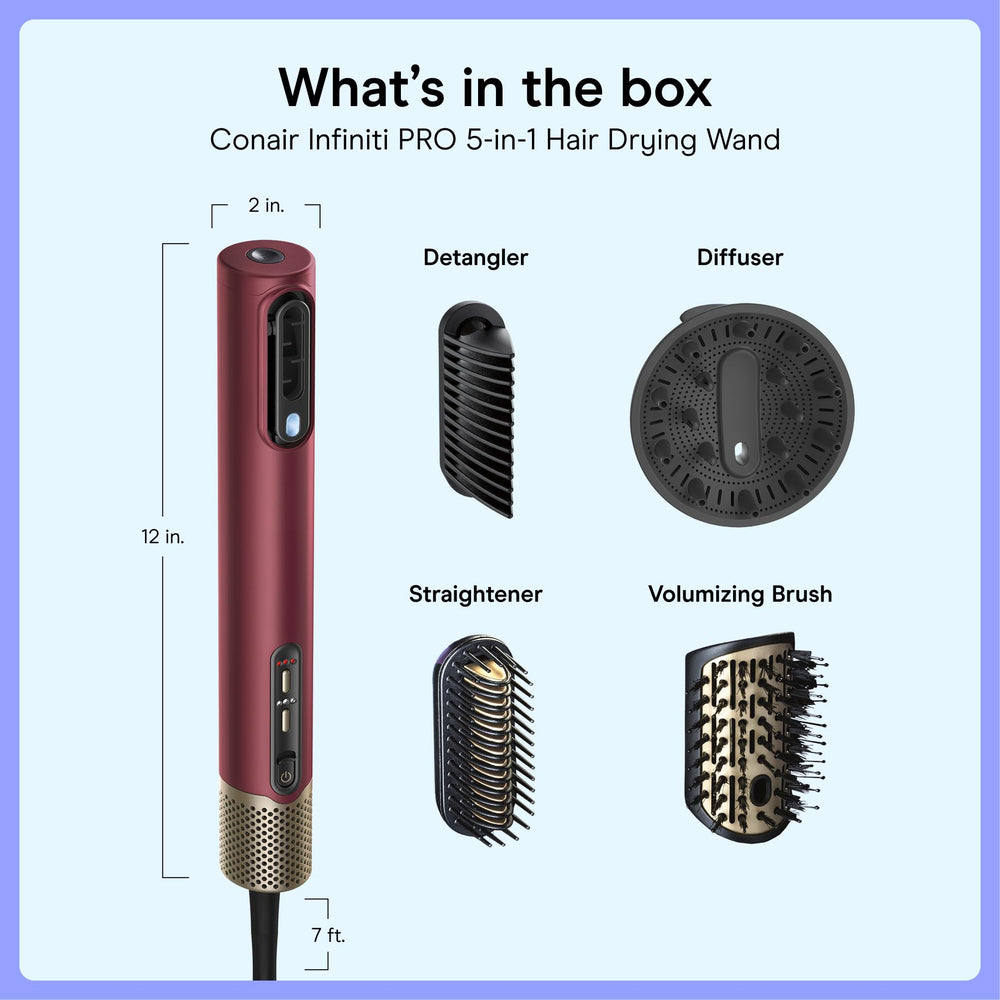 INFINITIPRO by Conair held in hand to show lightweight 1.2-lb ease