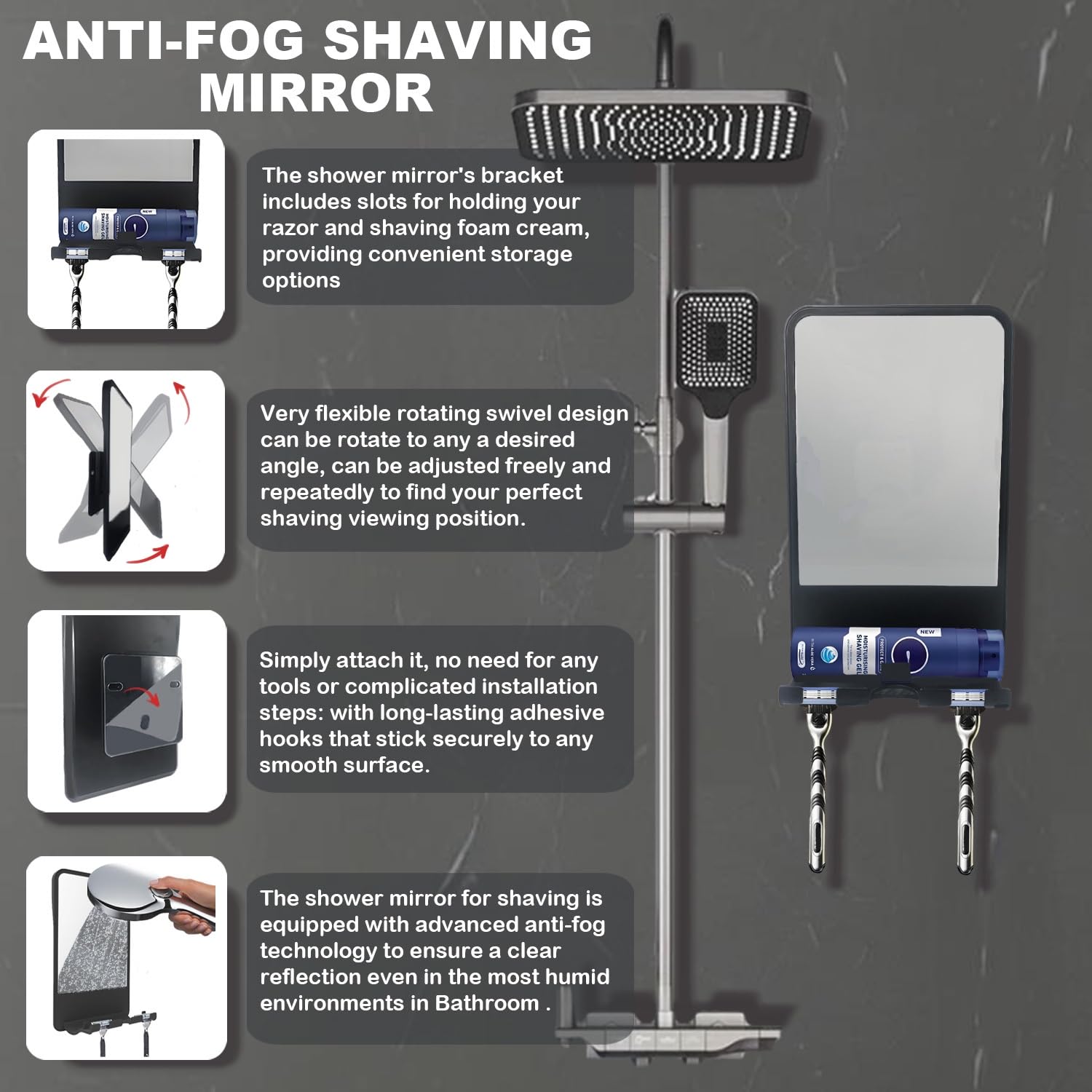 Infitrans close-up of anti-fog surface demonstrating steam resistance and visibility