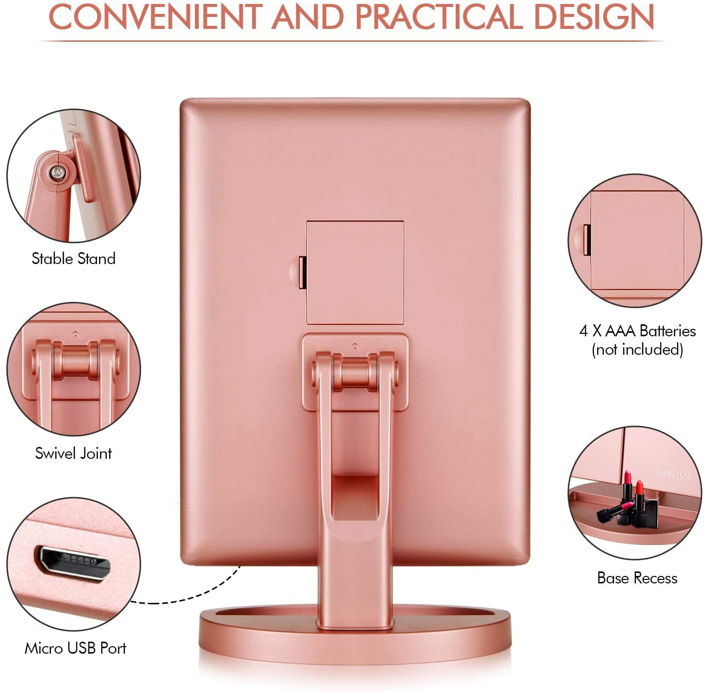 Infitrans folded mirror packed in travel bag benefit portable storage and protection