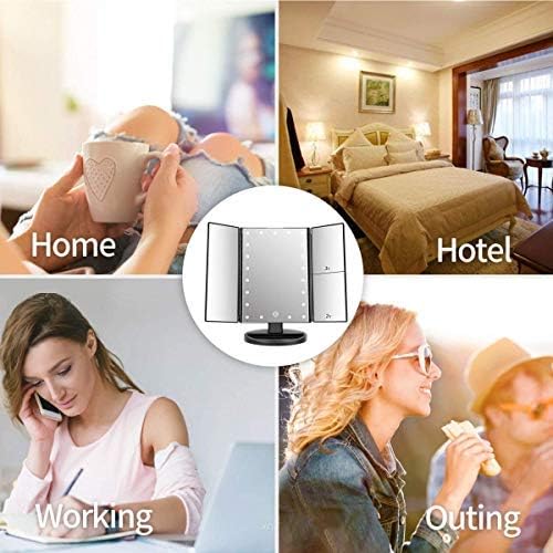 Infitrans mirror USB plug and battery compartment showing dual power flexibility