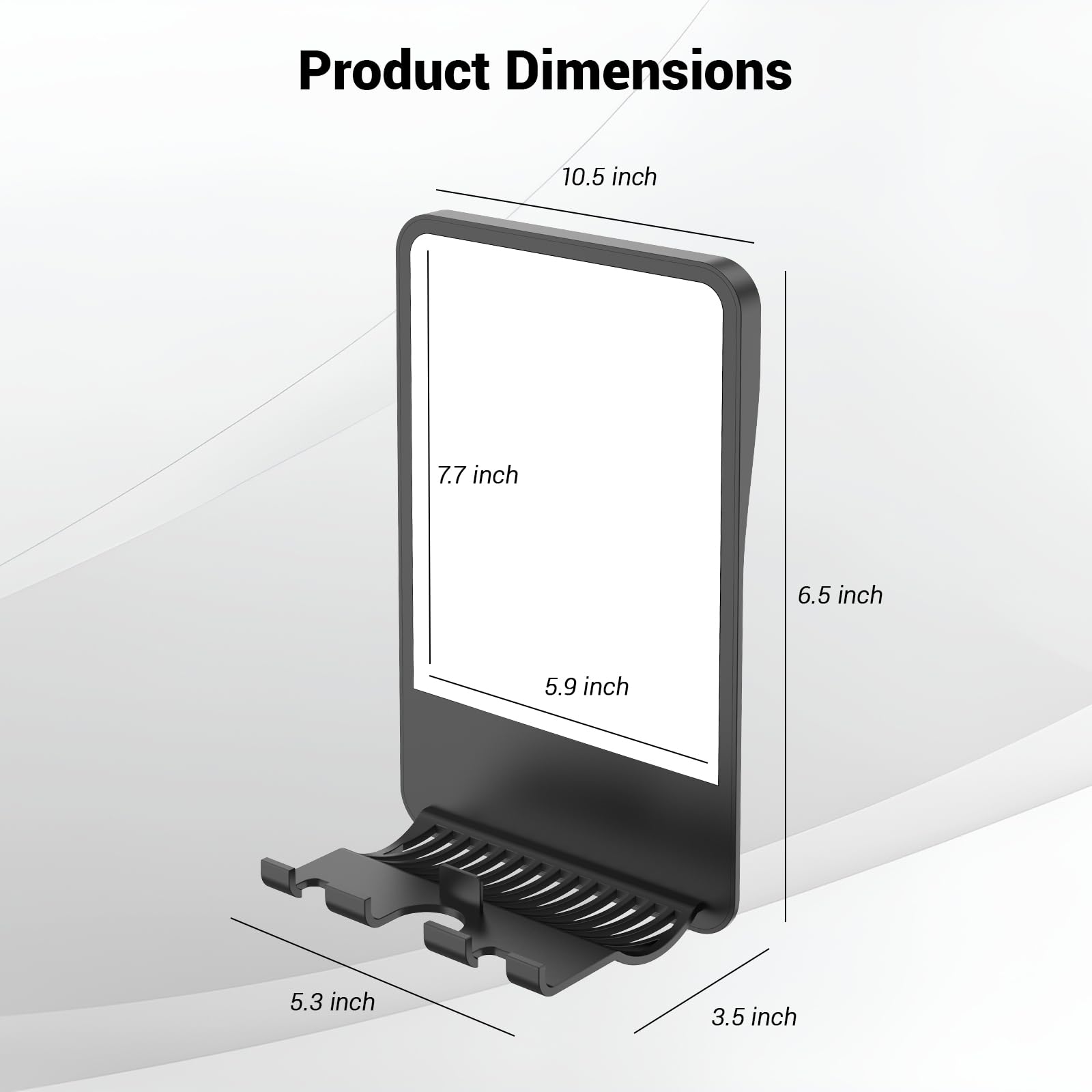 Infitrans storage bracket holding razor and foam for organized, accessible grooming