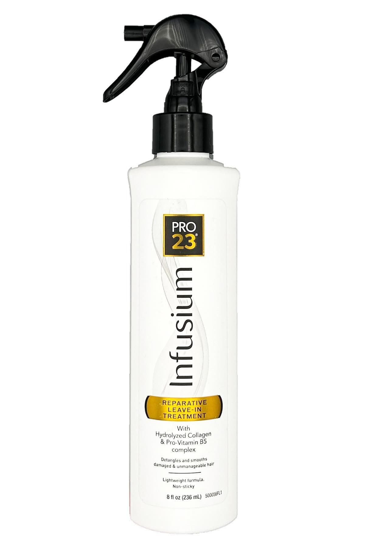 INFUSIUM 23 front bottle shot showing label and product size, highlights easy use