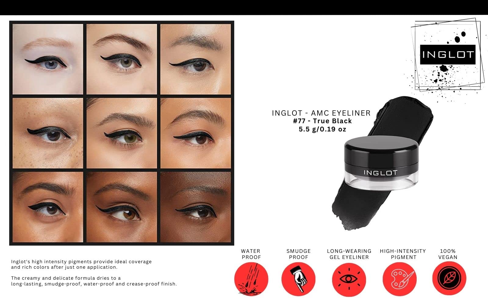 The Beauty Box inglot AMC gel 90 open showing smooth brown texture for soft definition