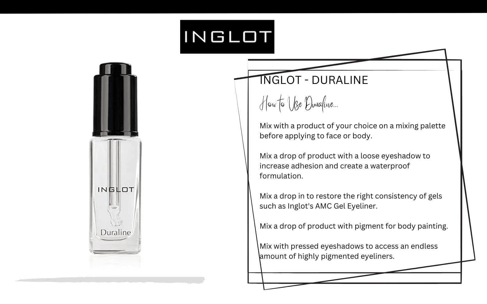 The Beauty Box inglot being applied with an angled brush for precise eyeliner control