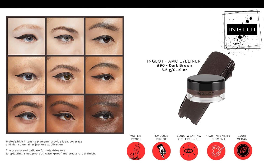 The Beauty Box inglot Duraline bottle with drop demonstrating waterproof mixing benefit